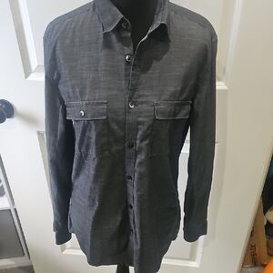 Calvin Klein Collection Charcoal Button-Down Shirt
